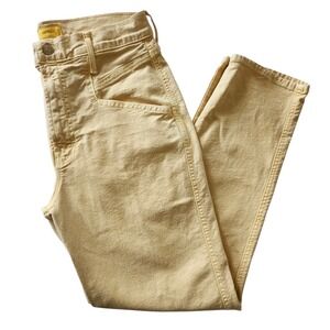 Mother The Breaker Crop So Far Gone Rattan Yellow High Rise Tapered Jeans sz 26